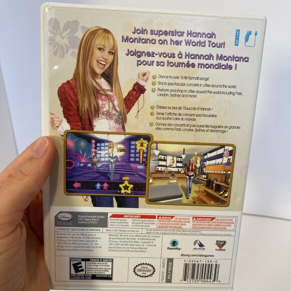 Nintendo Wii Video Game Bundle 2 Hannah Montana World Tour & The Movie + Manuals - Picture 5 of 8
